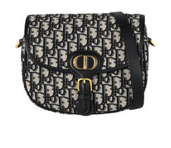 Medium Bobby Shoulder Bag, Canvas, Blue/Beige, 2BMA1210, DB/S, 3*